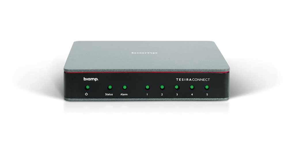 Biamp tesiraconnect(tc-5), switch de 5 puertos de ethernet gigabit con protocolo avb